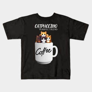 Catpuccino Coffee Kids T-Shirt